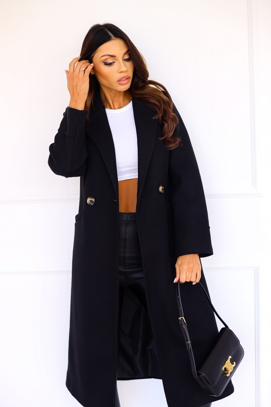 Women’s Double-Breasted Woolen Coat