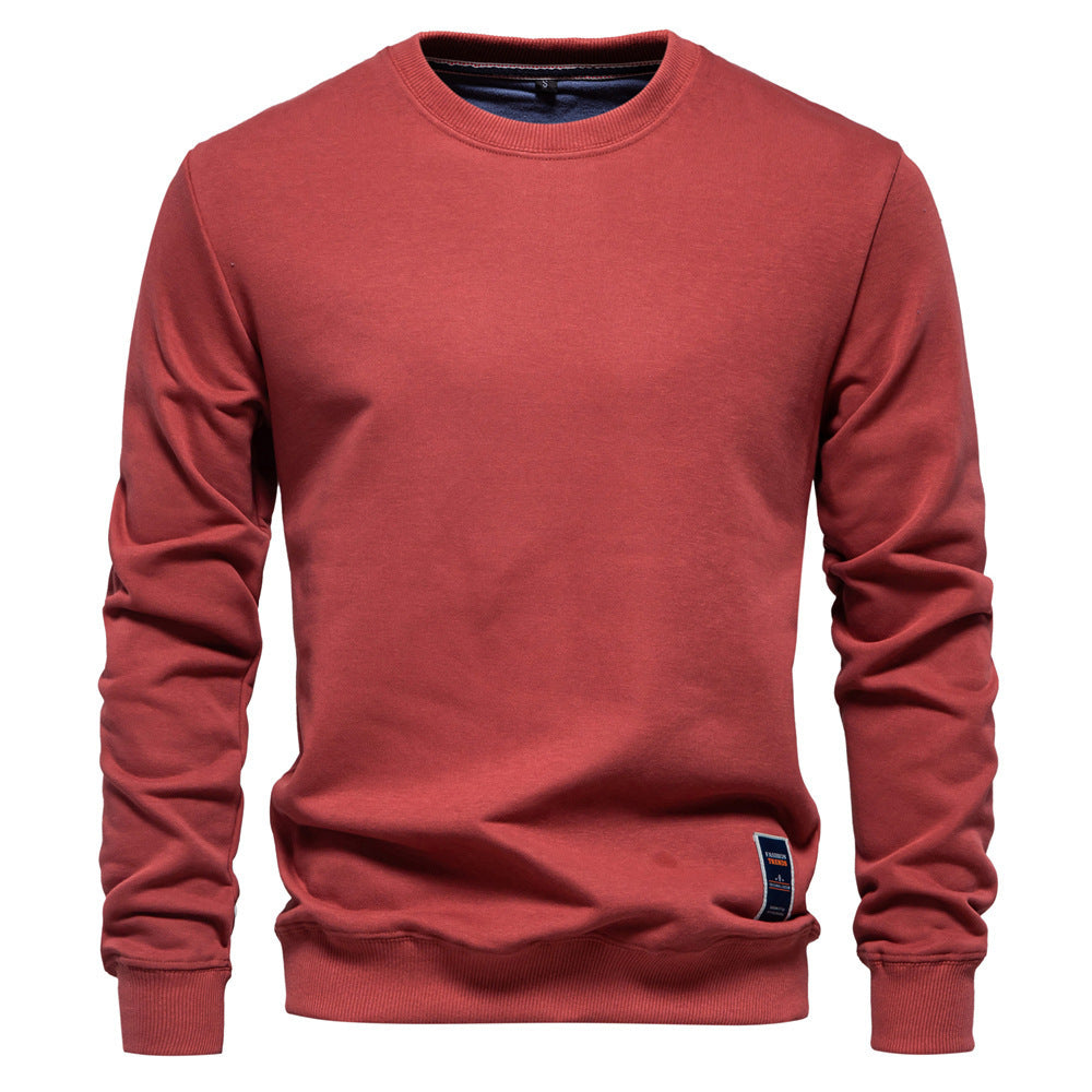 Loose Solid Color Crew Neck Sweater