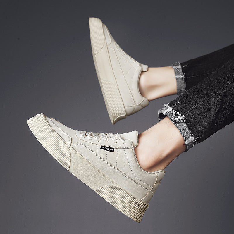 Breathable Thick-Soled Lace-Up Sneakers for Men