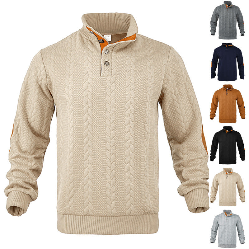 Jacquard Buckle Embroidered Sweater