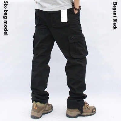 Multi-Pocket Workwear Cargo Trousers