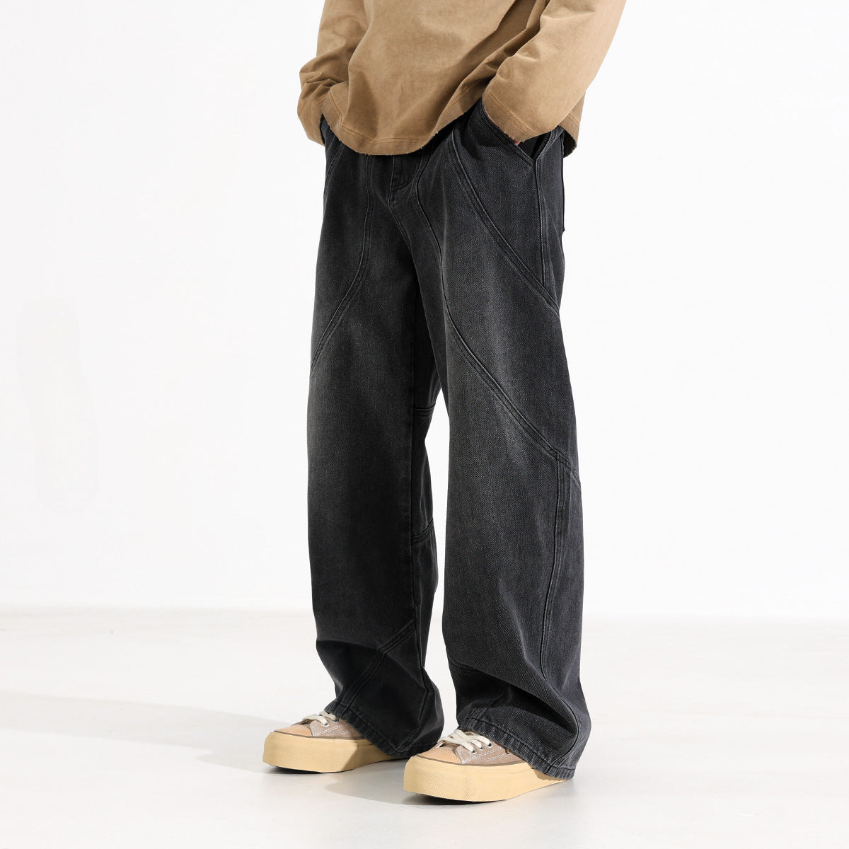 Trendy Washed Wide-Leg Pants