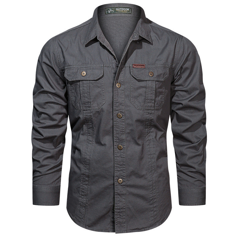 Men’s Military-Style Long Sleeve Shirt