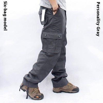Multi-Pocket Workwear Cargo Trousers