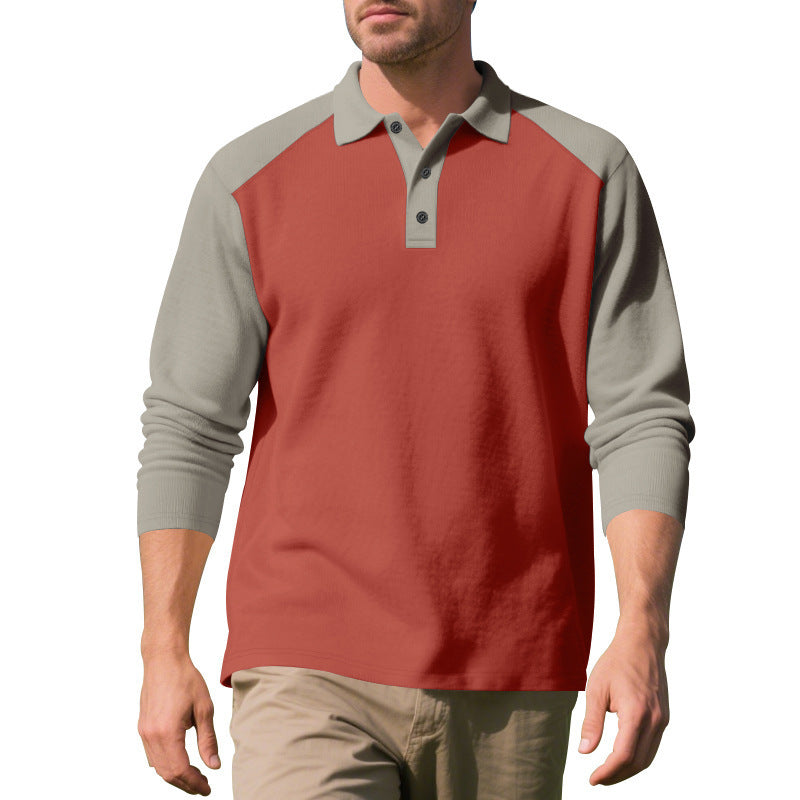 Men’s Golf Lapel Long-Sleeve Tee