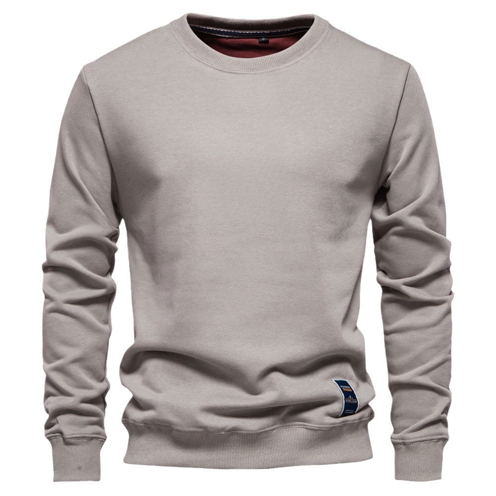 Loose Solid Color Crew Neck Sweater