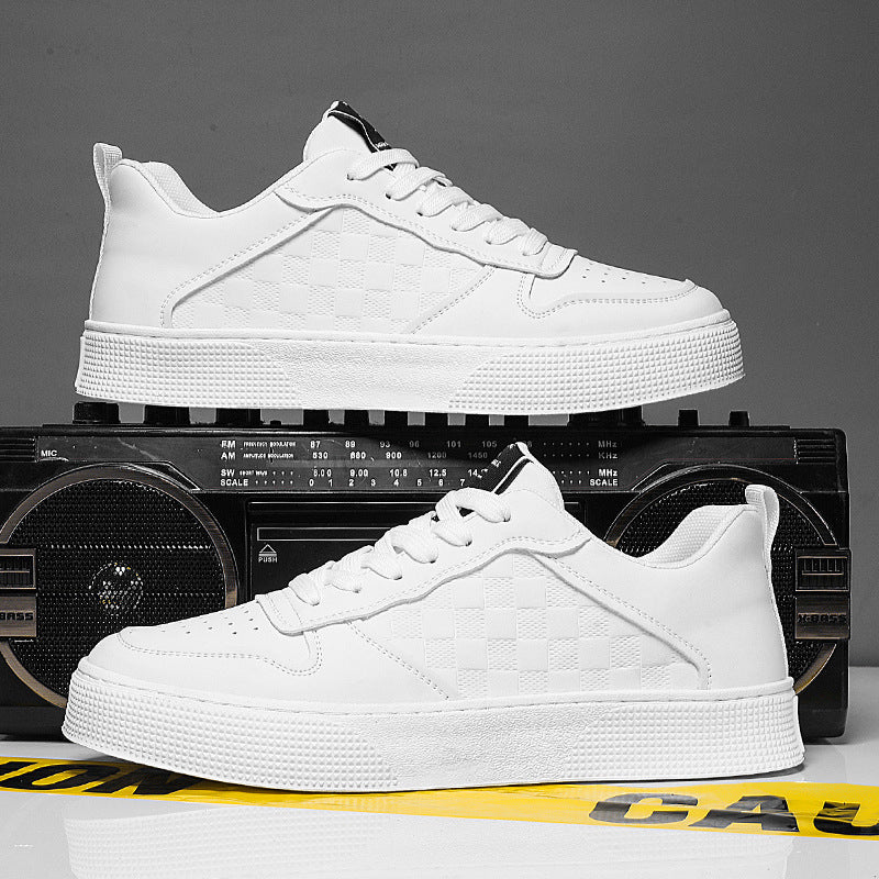 Plaid Lace-Up Sneakers for Men