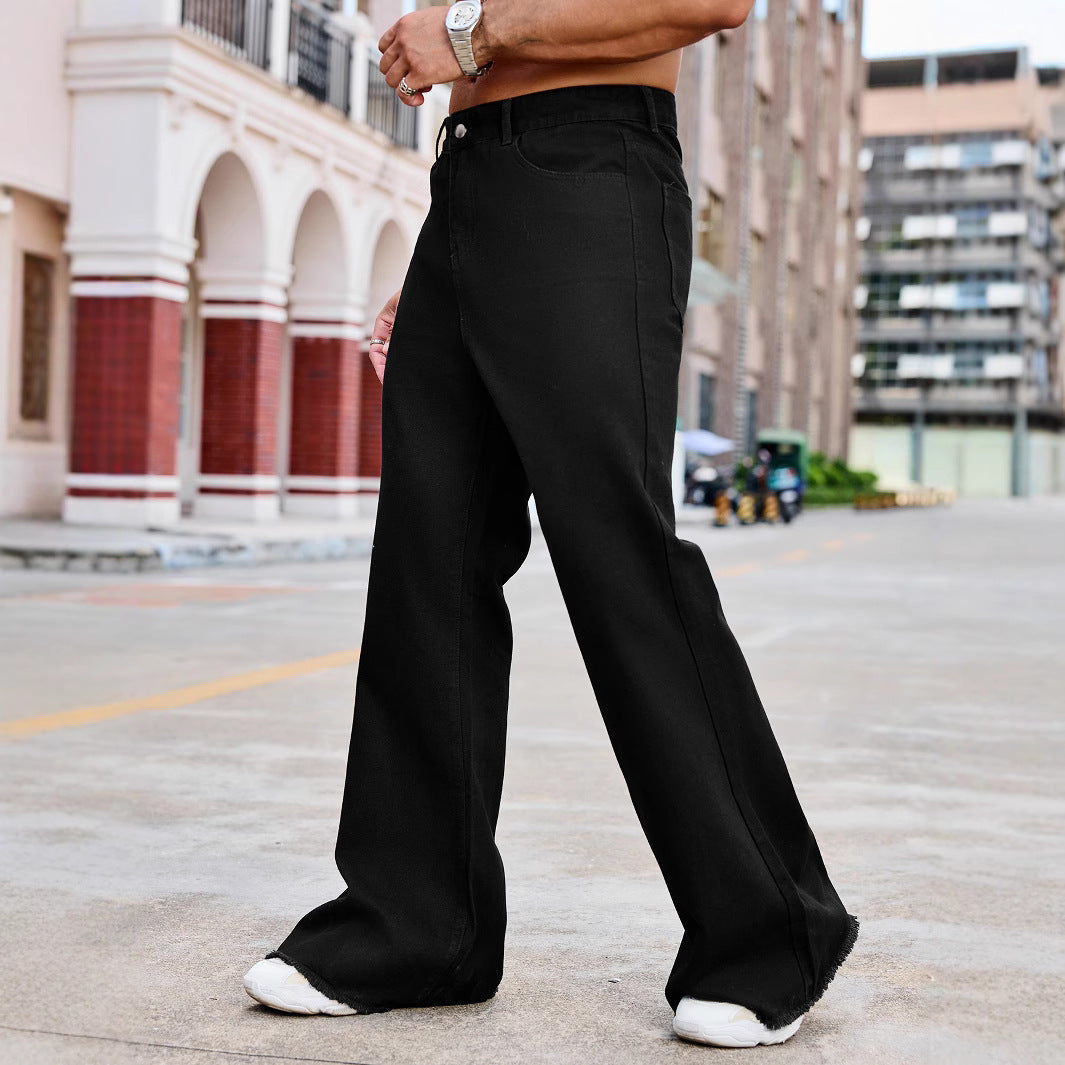 Black High Waist Machete Bootcut Jeans