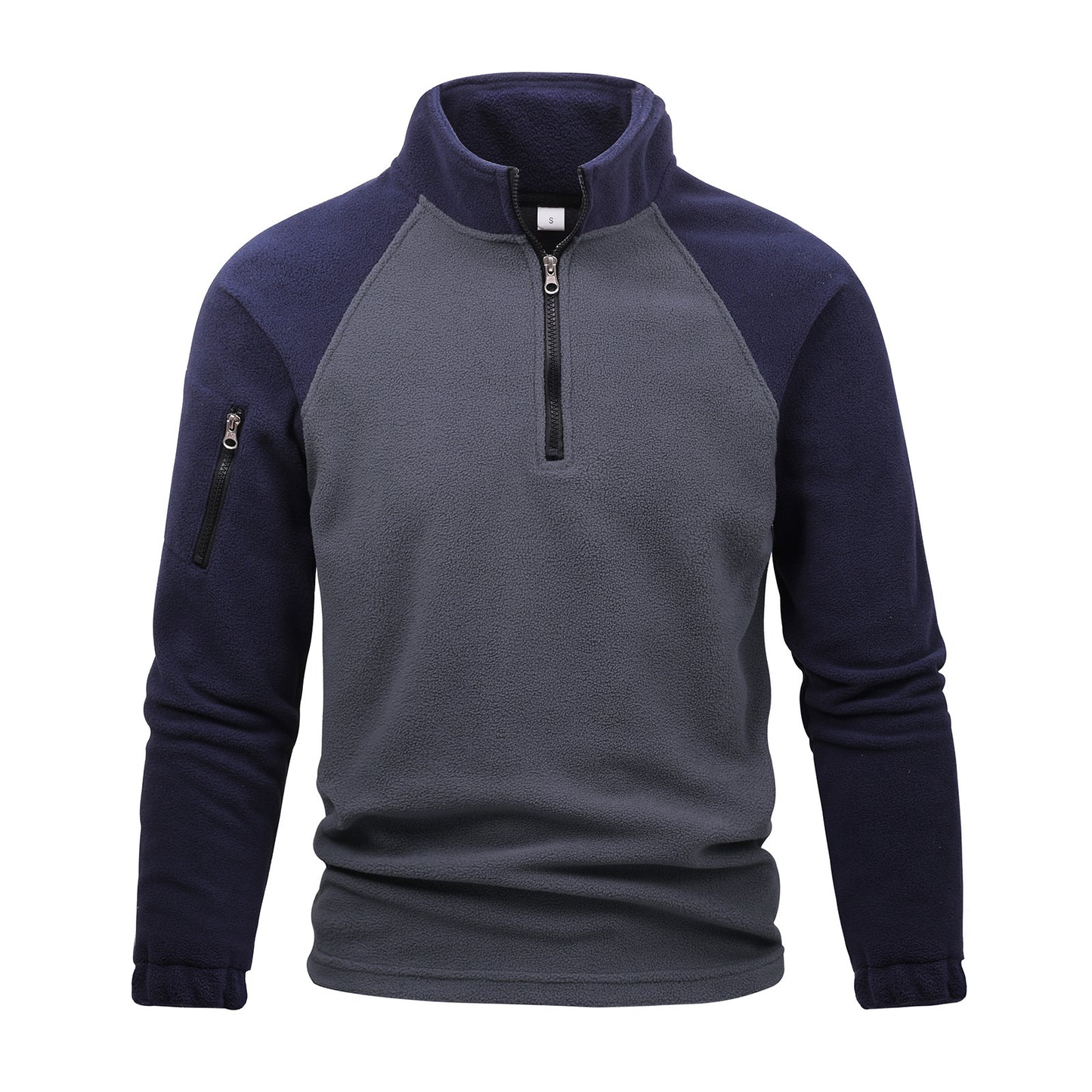 Contrast Zipper Pullover Top