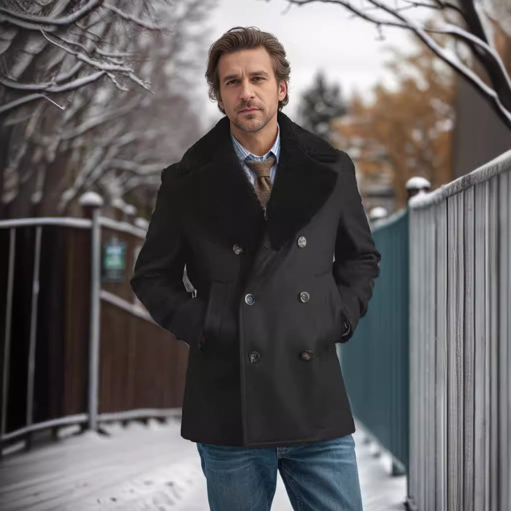 Double-Breasted Wool Cashmere Coat