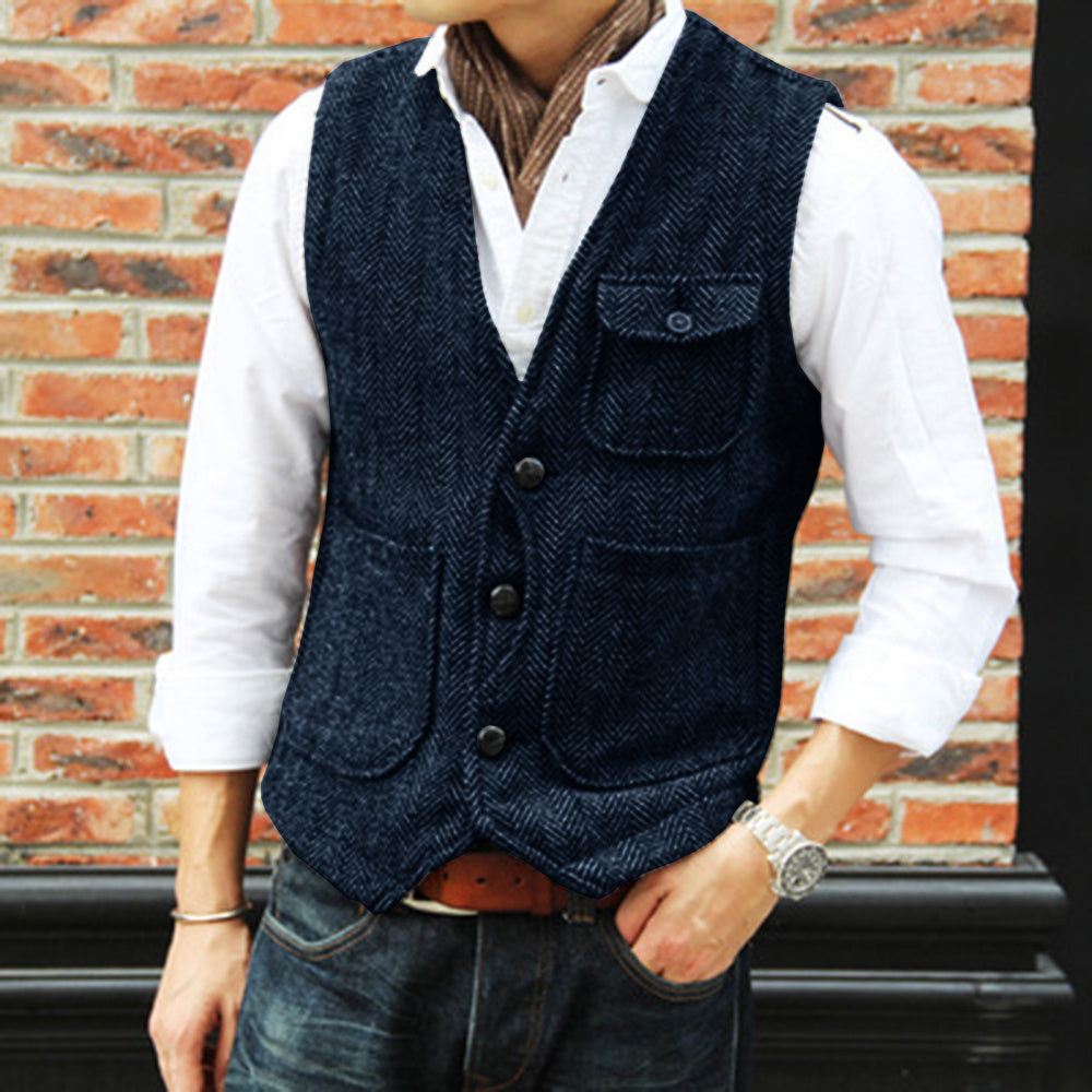 Herringbone Men’s Suit Vest