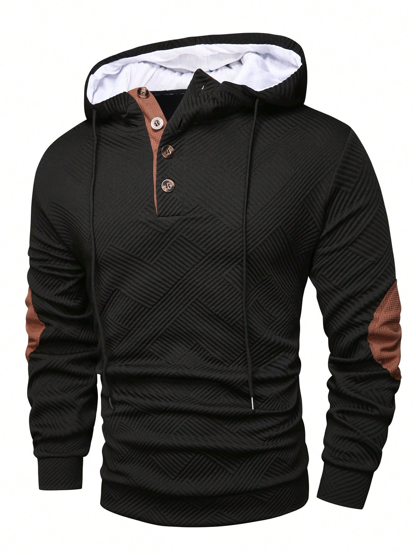 Men’s Jacquard Hooded Sweater Coat