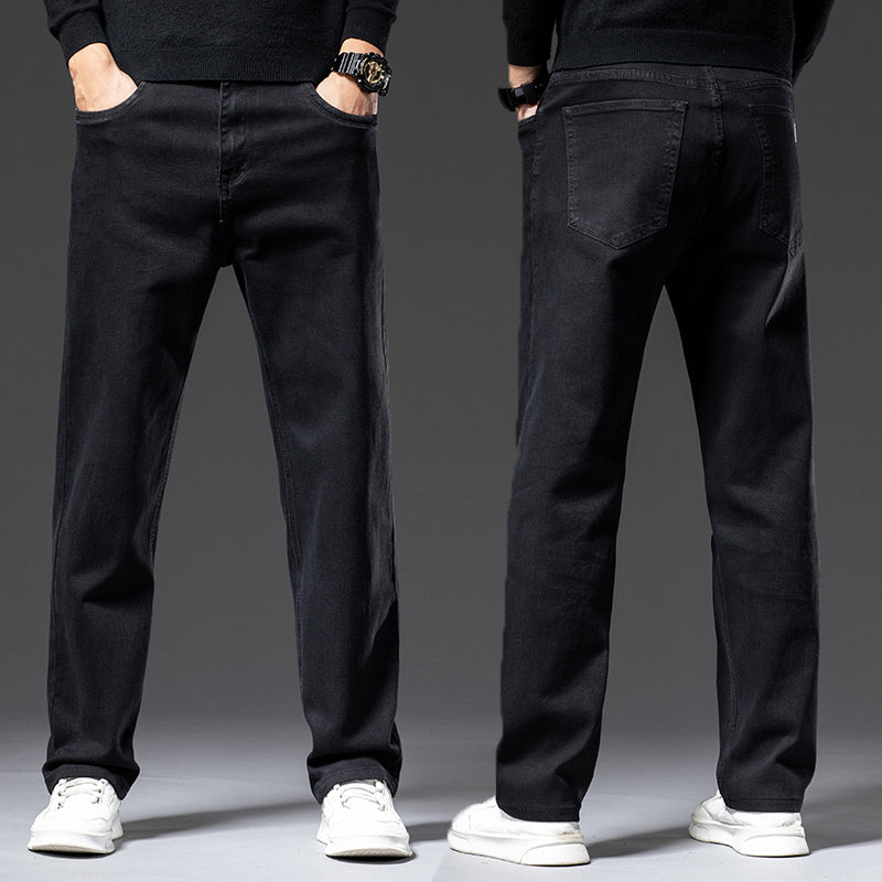 High Elastic Loose Straight Jeans