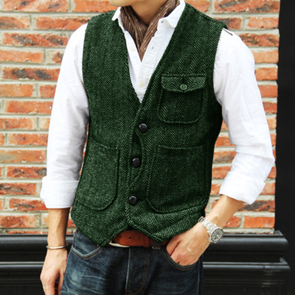 Herringbone Men’s Suit Vest