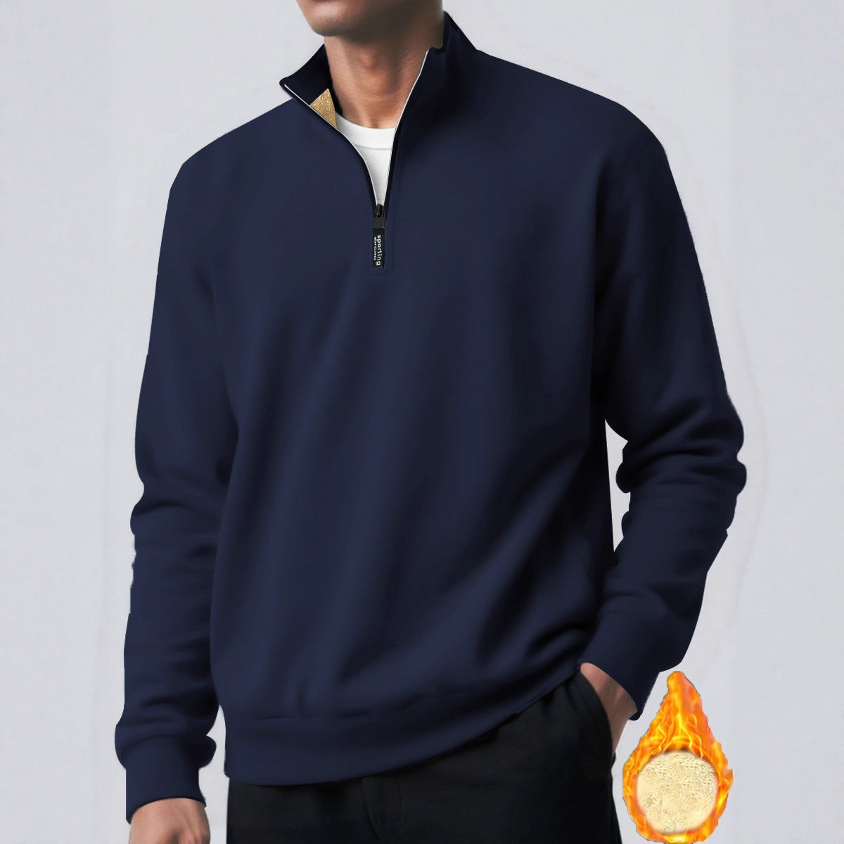 Brushed Hoody Turtleneck Coat