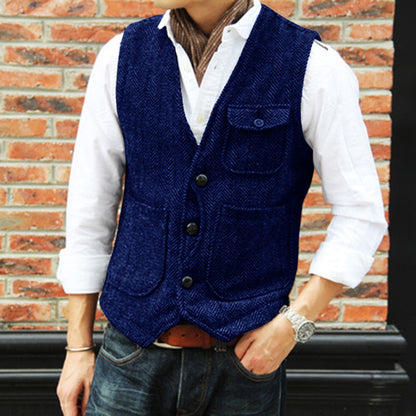 Herringbone Men’s Suit Vest