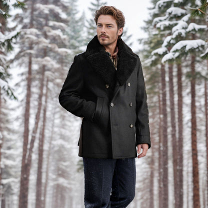 Double-Breasted Wool Cashmere Coat