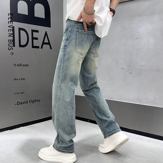 Loose Elastic Light Blue Jeans
