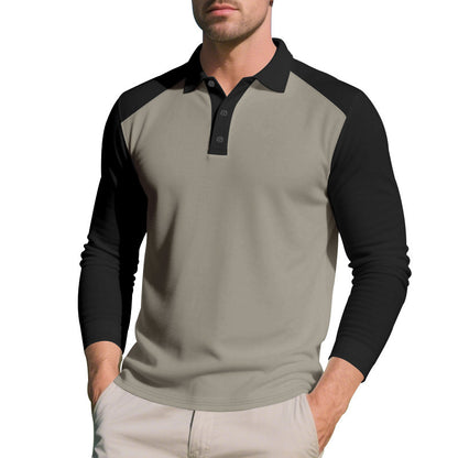 Men’s Golf Lapel Long-Sleeve Tee