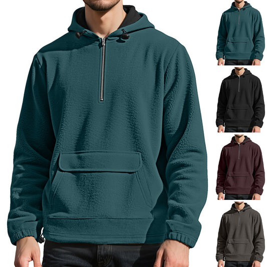 Half-Zip Padded Fleece Hoodie