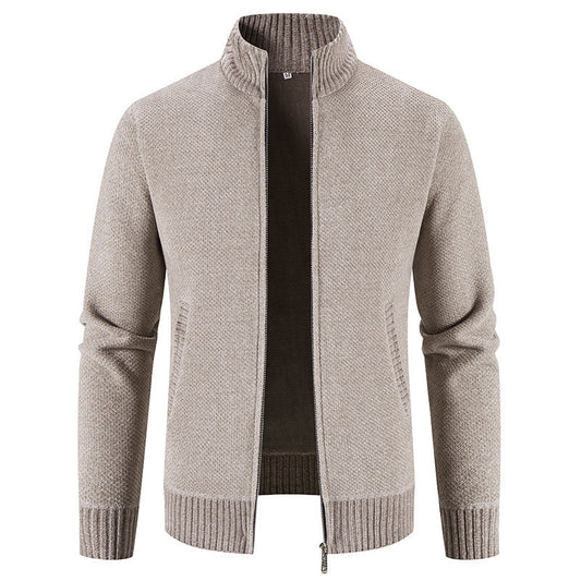 Velvet Zipper Cardigan Jacket