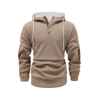 Men’s Jacquard Hooded Sweater Coat