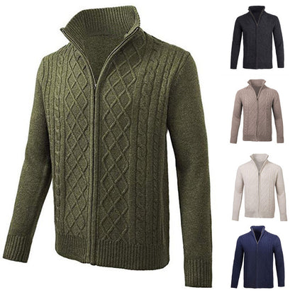 Zip Turtleneck Cardigan Top