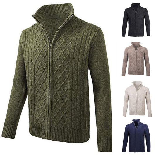 Zip Turtleneck Cardigan Top