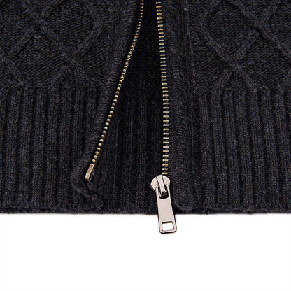 Zip Turtleneck Cardigan Top