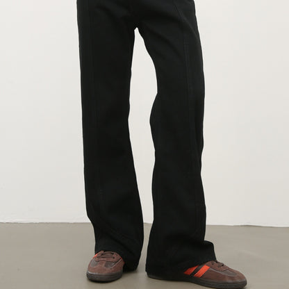 Black Weila Loose Straight Jeans