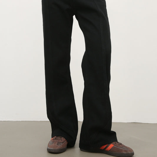 Black Weila Loose Straight Jeans