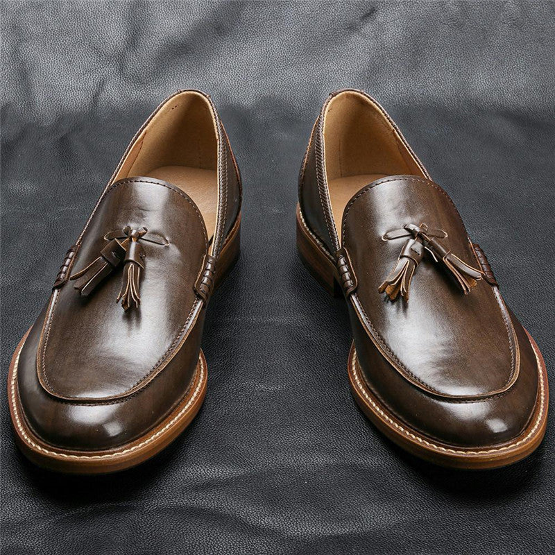 Herren Freizeitschuhe Leder Loafer Business Kleid Formelle Schuhe