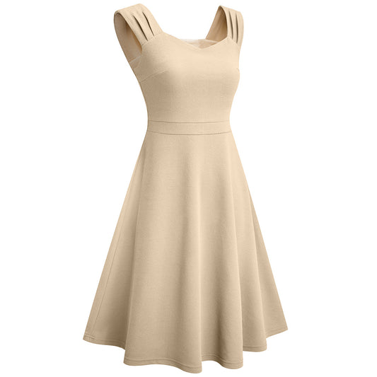 Women's slim slim dress temperament ladies small dress A-line big swing skirt