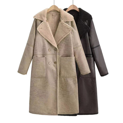 Winter Double-Breasted Belted Trench Coat