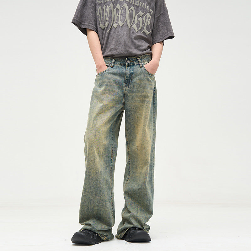 All-match American Retro Wide-leg Jeans