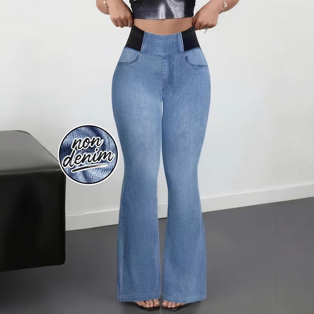 Elastic Waist Slim-Fit Pants