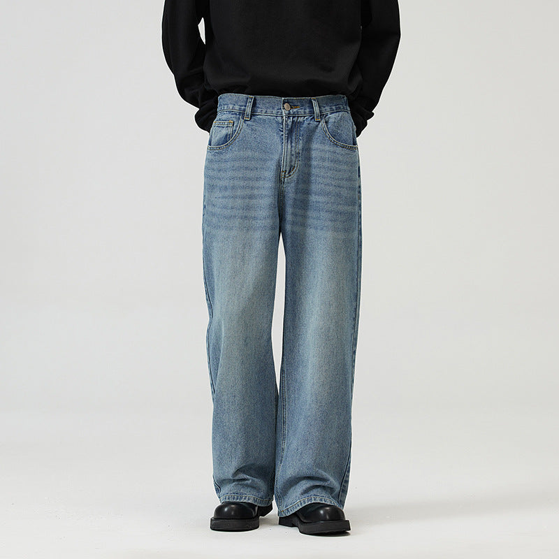 Washed-out Vintage Wide-leg Pants