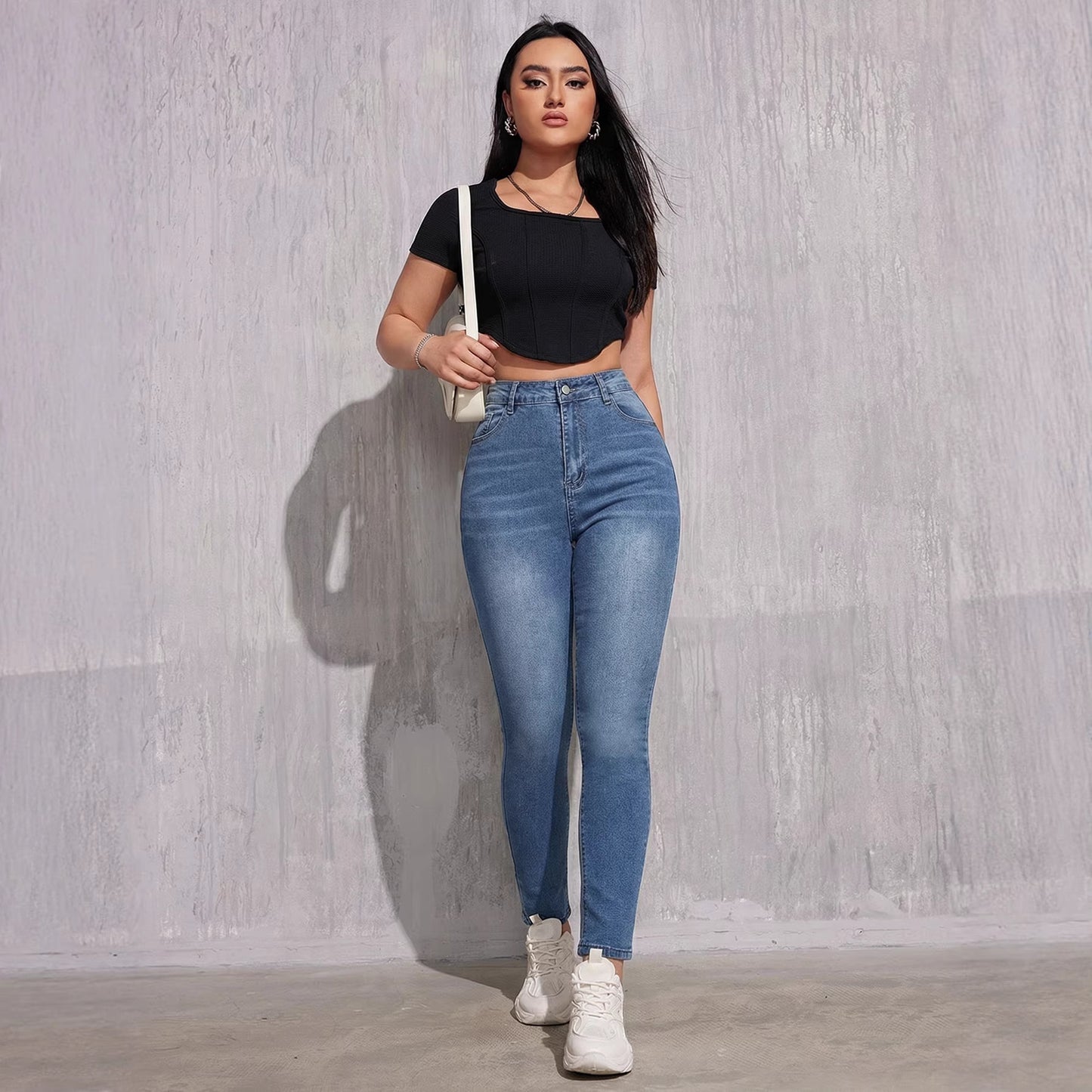 High-Waisted Butt Lifting Skinny Jeans