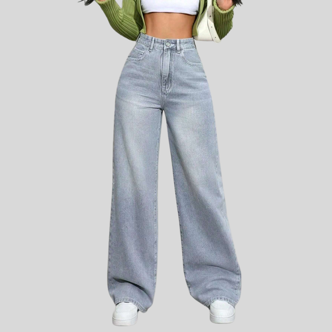Straight Leg Slimming Wide-Leg Floor-Length Pants