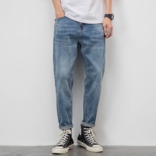 Ripped Leisure Tapered Slim Fit Jeans