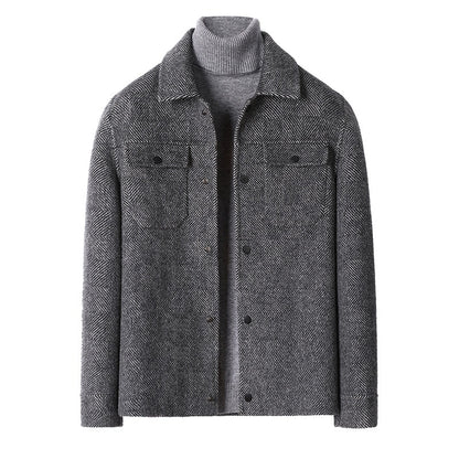 Men’s Alpaca Double‑Faced Cashmere Wool Jacket
