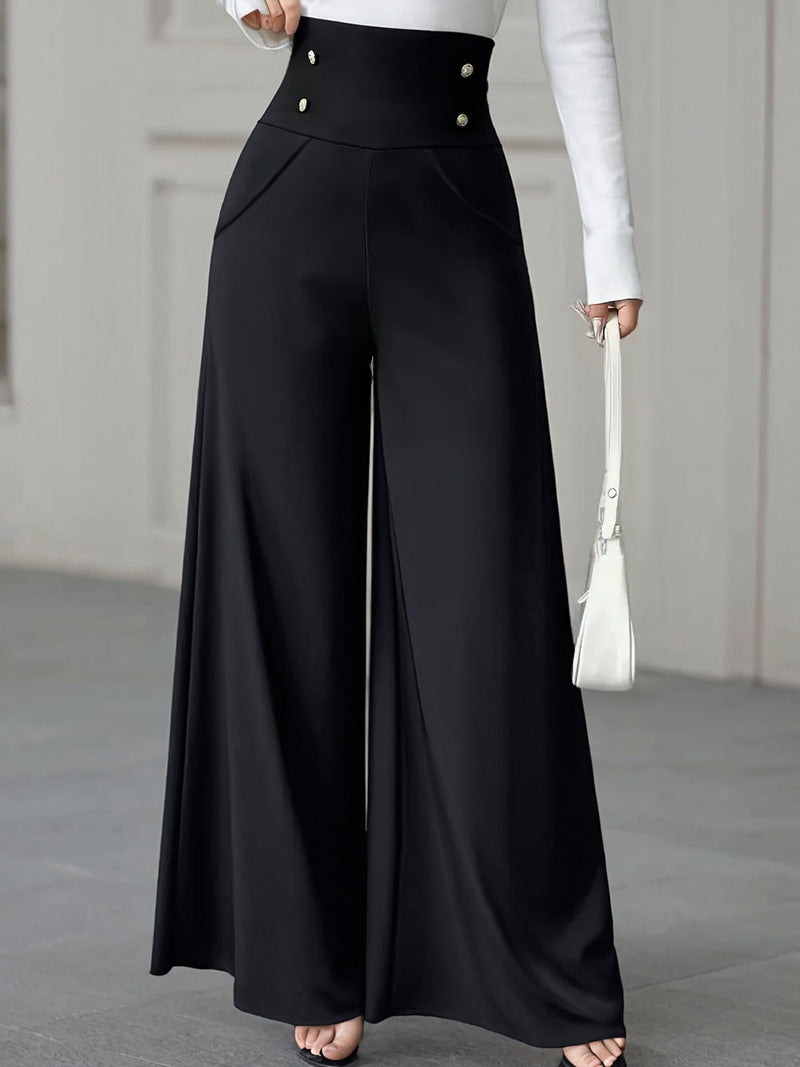 Minimalist High-Waist Wide-Leg Pants