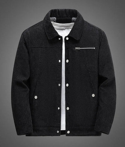 Winter Slim Retro Lapels Thick Corduroy Coat