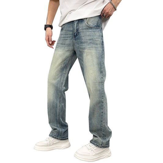 Loose Elastic Light Blue Jeans
