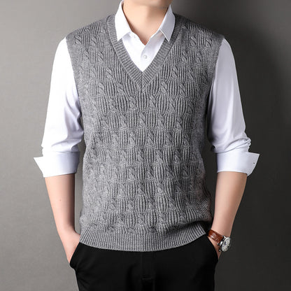 Men's Twisted Loose Woolen Vest