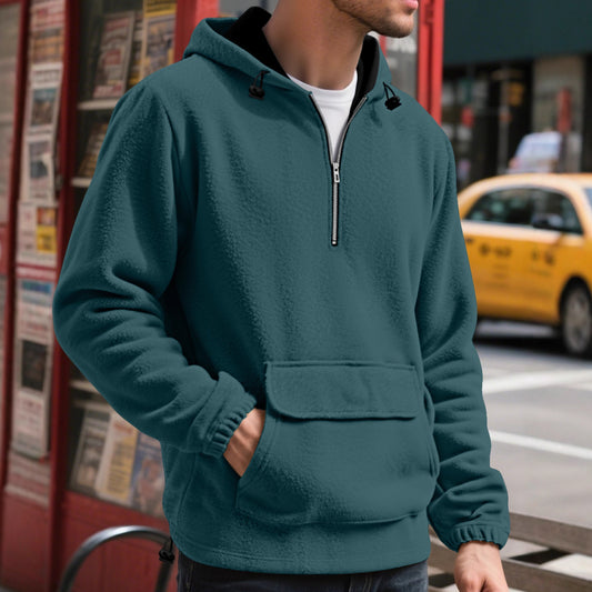 Half-Zip Padded Fleece Hoodie