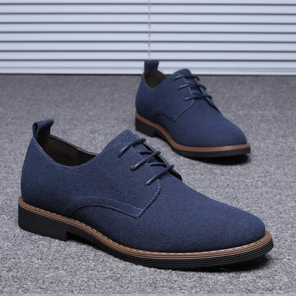 Plus Schuhe Herren Wildlederschuhe Uni Farbe