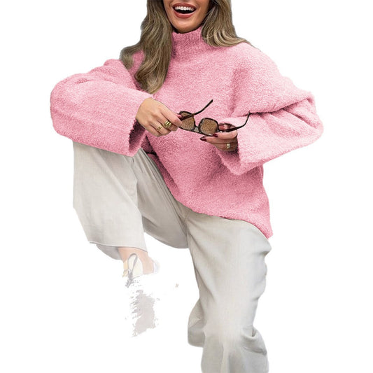 European And American Leisure Wool Long-sleeved Coat