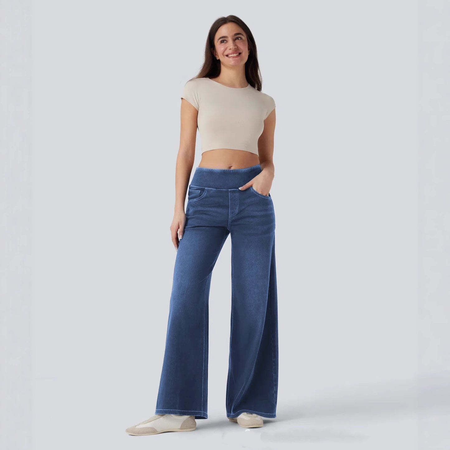 Women’s High-Waisted Loose Fit Wide Leg Jeans