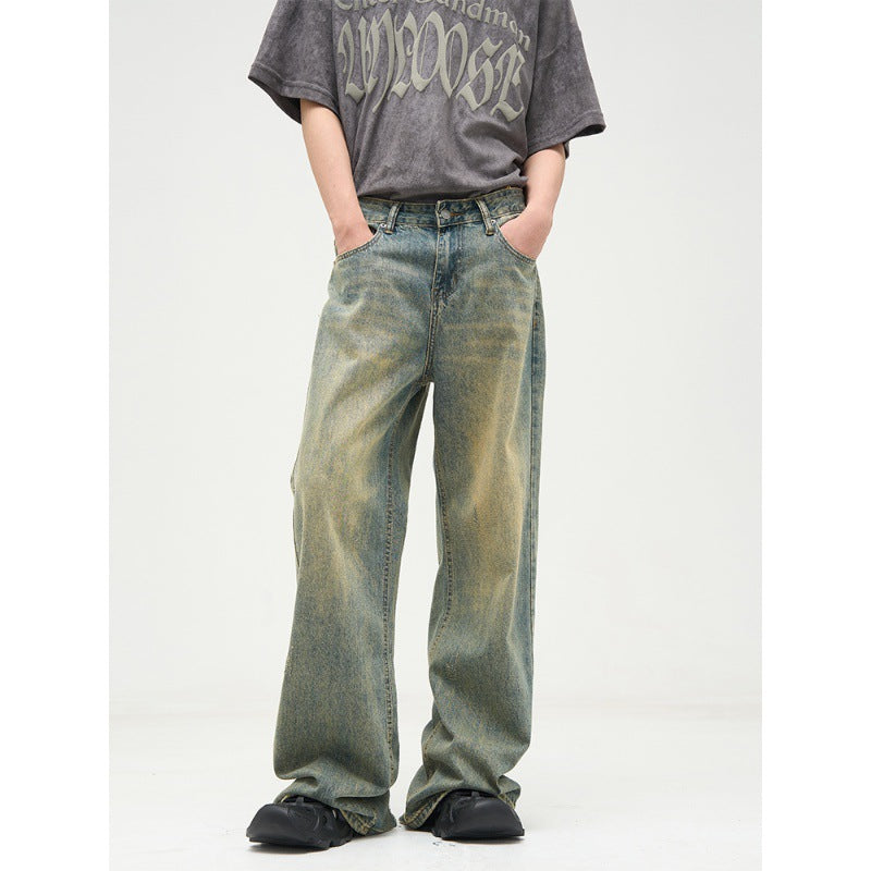 All-match American Retro Wide-leg Jeans